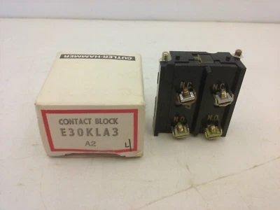 CUTLER MARTILLO E30KLA3 BLOQUE DE CONTACTO 1NO/1NC 600V SERIE A2 NUEVO EN CAJA Foto 1 de 4