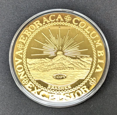 Giant Gold USA Dollar Gold Brasher 1787 Medal 2012 With Certificate - Image 1 of 4