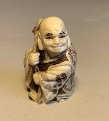 Японские нэцкэ с очень подробной подписью - Изображение 1 из 4