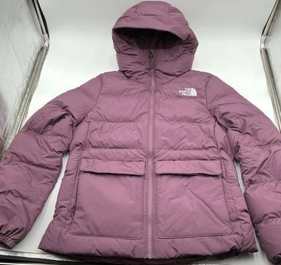 The North Face Women’s  Waterproof Down Hooded Puffer Jacket-Burgundy-Size: M - Image 1 of 4