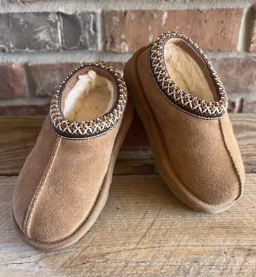 UGG Tasman II, товар 1019066T, тапочки туфли в каштане, размер малыша США 9 - Изображение 1 из 4