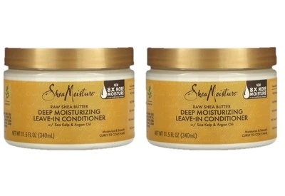 2X Shea Moisture Raw Shea Butter Moisturizing Leave-In Conditioner 11.5 Oz READ - Image 1 of 3