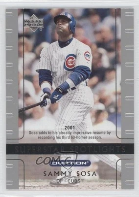2002 Upper Deck Ovation Superstar Spotlights Silver Sammy Sosa #108 - Image 1 of 2