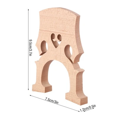 ˜Cello Bridge Maple Wood 1/2 Cello Bridge US - Image 1 of 4