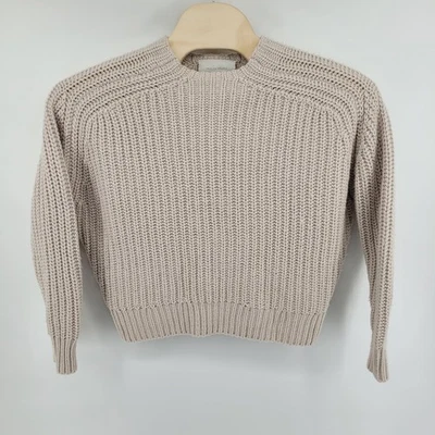 Brochu Walker Beckett Pullover Sweater Womens Small Beige Merino Wool Cashmere - Image 1 of 4