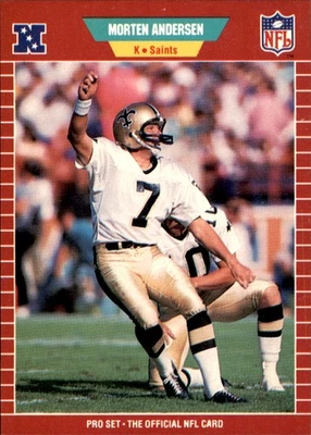 Morten Andersen 1989 Pro Set #261 New Orleans Saints FREE SHIPPING AutographDen - Image 1 of 2