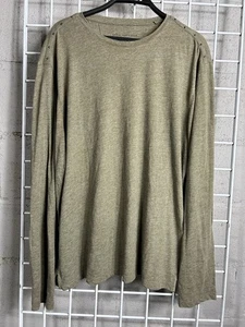 John Varvatos Dover Crewneck Men’s Large Dark Moss Long Sleeve Shoulder Rivets - Picture 1 of 9