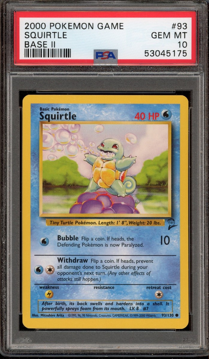 Pokémon TCG Professional Sports Authenticator (PSA) Base Set Pokémon TCG Professional Sports Authenticator (PSA) Base Set