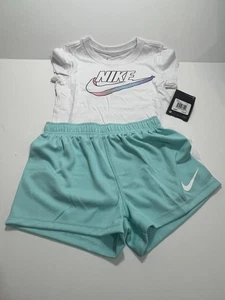 Size 6X NIKE AUTHENTIC GIRLS ORIGINAL BRAND 2Pc TEE & SHORTS SET - Picture 1 of 4