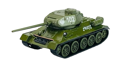 DAFFI TANK T-34-85 T-34 "RUDY 102" 1:43 DIE CAST METAL MODEL NEW IN BOX