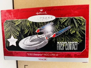 Hallmark Keepsake Ornament Star Trek Primer Contacto USS Enterprise NCC 1701 E - Imagen 1 de 2