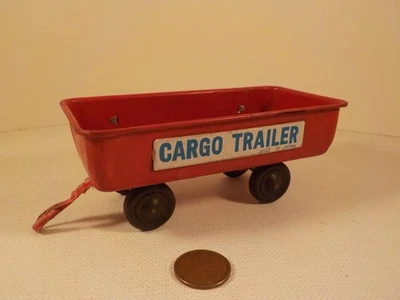 ¡Juguete "Remolque de carga de aeropuerto" original años 60-70 vintage (litografía de hojalata Japón)! Foto 1 de 4