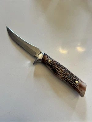 CAMILLUS USA #1012 Vintage Fixed Blade Antler Stag Knife - Image 1 of 4