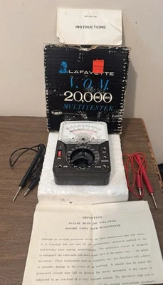 Probador múltiple Lafayette 99-50734 - 20000 voltios/ohm con caja e instrucciones Foto 1 de 4