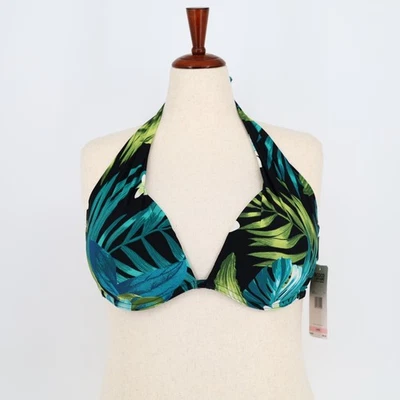 Top de bikini Coco Reef Contours para mujer camafeo tropical push-up halter talla 16/40D Foto 1 de 4