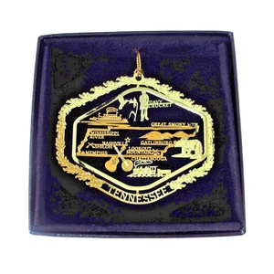 Tennessee State Ornament Brass, Personalize with Year Charm, 2018 to 2026 - Picture 1 of 11