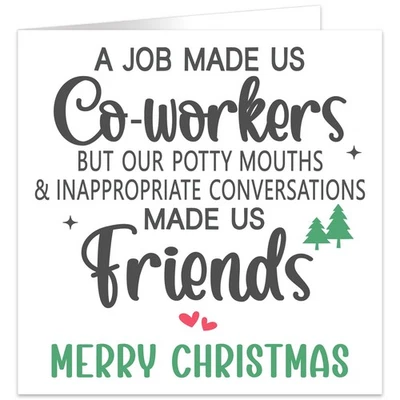 ITSPERFECTFOR® Funny Christmas Card for Co-Worker - Secret Santa Gift for Work Colleague
