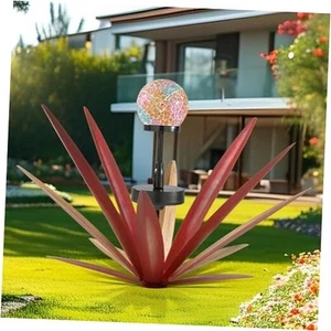 Tequila Rustic Sculpture Metal Yard Decor Hand Painted Metal Agave Garden - Picture 1 of 7