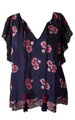 Top floral manga acampanada estampado boho SEA New York para mujer talla 8 Foto 1 de 4
