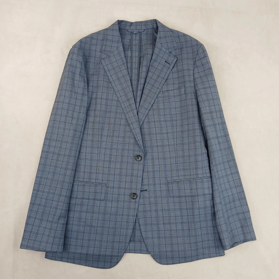 Bonobos Tollegno 1900 40R Mens Sport Coat Blazer Plaid 19x29 Stretch Slim FLAWS - Image 1 of 4