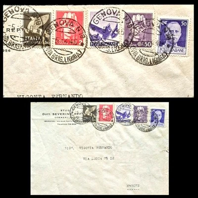 💎 RARA 🇮🇹 4 VALORI GEMELLI CON REP.CA MISTA LUOG.ZA, P. AEREA E REGNO+ERINOF. - Immagine 1 di 4