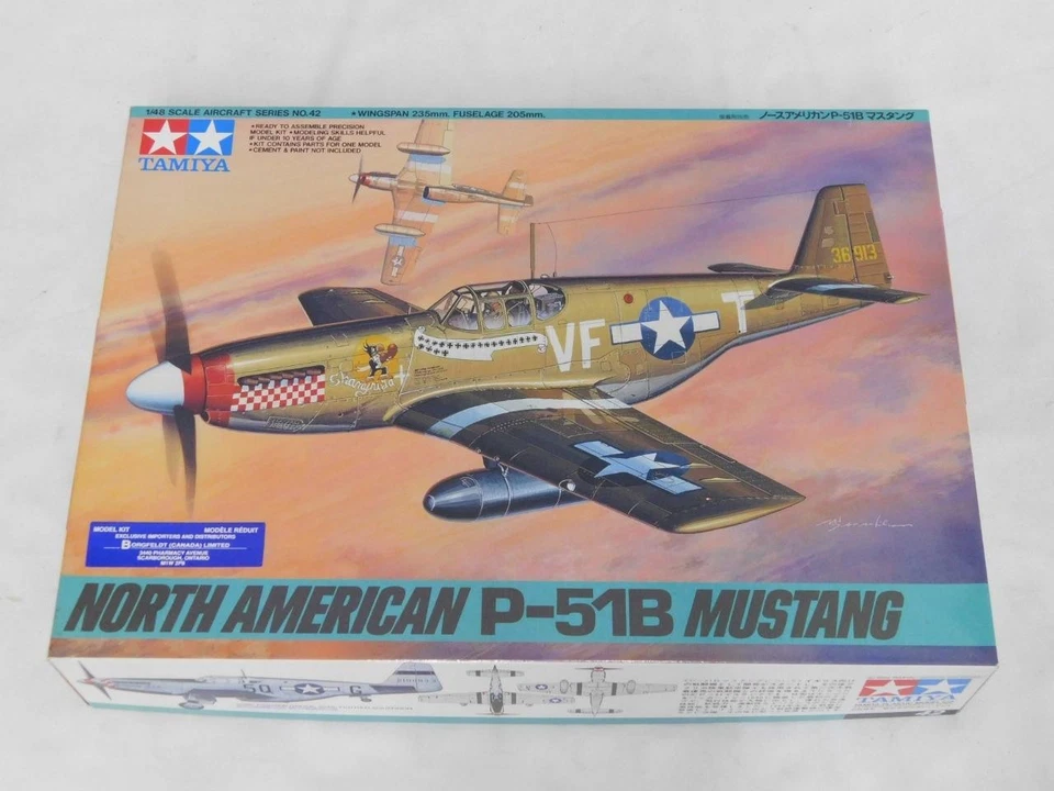 Kit Modelo Plástico Escala 1/48 Tamiya Segunda Guerra Mundial Norteamericano P-51B Mustang 61042 Foto 1 de 2