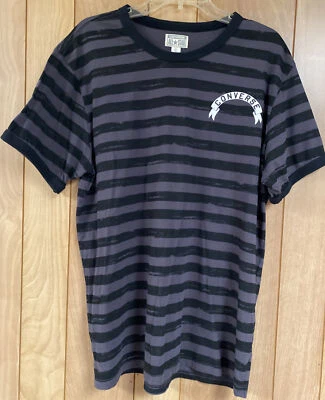 Camiseta para hombre Converse All Star manga corta a rayas negra/gris talla grande Foto 1 de 4