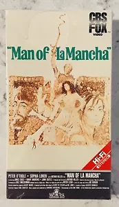 MAN of LaMANCHA New Sealed VHS 1984 CBS FOX VIDEO Hi-Fi Stereo PETER O'TOOLE - Picture 1 of 7