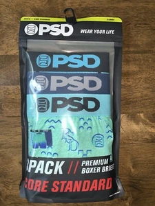 PSD Core Standard Premium Boxer Briefs Ombre Luxe Teal 3 Pack Sz XL - Picture 1 of 3