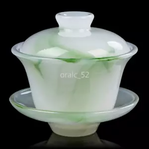 160ml Chinese Green Jade Gaiwan Cup Kung Fu Tea Cup Bowl Tea Ceremony Decorate - Picture 1 of 7