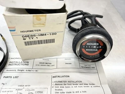 Nuevo de Lote Antiguo Honda TRX 350 Horas Kit Medidor Hondaline # 08E85-HM4-100 Nuevo Bin I Trx350 Foto 1 de 4