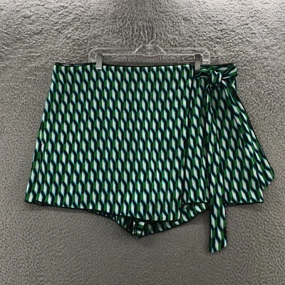 Pantalones cortos Diane Von Furstenberg envolventes para mujer 1X multicolor espalda tiro alto cremallera Foto 1 de 4