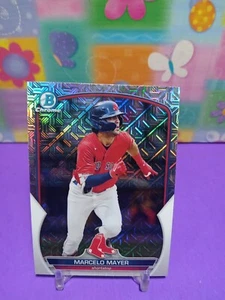Marcelo Mayer 2023 Bowman Chrome #BCP-107 Mojo Refractor Boston Red Sox  - Picture 1 of 2