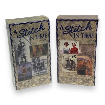 A Stitch in Time Volume I & II VHS - NEW - Fashion History - RARE - Image 1 of 4