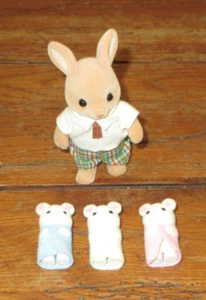 Sylvanian Families Calico Critters Lot of 4 Squirrel & Mouse Triplets Mice - Picture 1 of 5