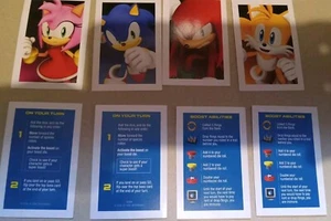 Monopoly Gamer Juego Sonic Tarjetas de Repuesto 4 Tarjetas de Personaje y 4 Recordatorios... - Imagen 1 de 6