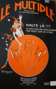  LE MULTIPLE / LAMES DE RASOIR/PORTE LAME / DIABLE/PUB ADVERTISING OLD   - Picture 1 of 3