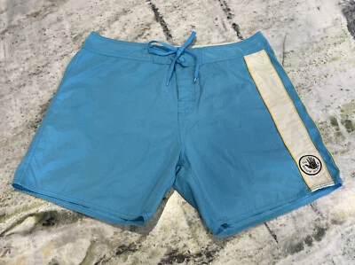 Body Glove Pantalones Cortos Talla 34 Tabla Bañador Sólido Azul Blanco Amarillo Tira Bolsillo Foto 1 de 4