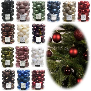 30 Weihnachtskugel 4-6cm Set Christbaum-Kugeln Xmas Matt Glänzend Funkelnd Deko - Bild 1 von 49