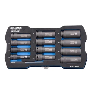 Kincrome 12 Piece 1/2" Drive LOK-ON Deep Impact Socket Set 10-24mm K27072 - Picture 1 of 4