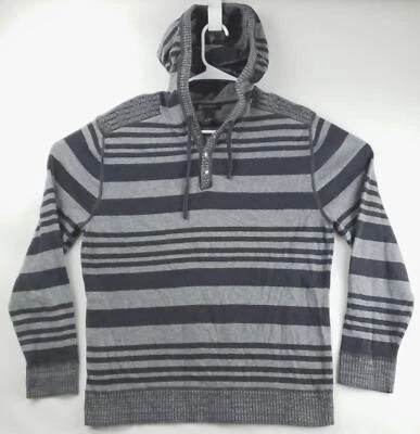 INC International Concepts Sudadera con Capucha Para Hombre Grande Gris Rayas Algodón Cordón a Presión Foto 1 de 4