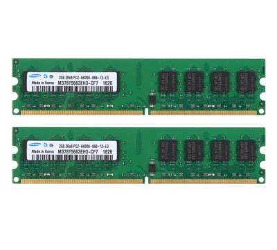 Samsung 4GB 2X 2GB DDR2 800MHz PC2-6400 DIMM RAM Desktop Memory For intel CPU - Image 1 of 4