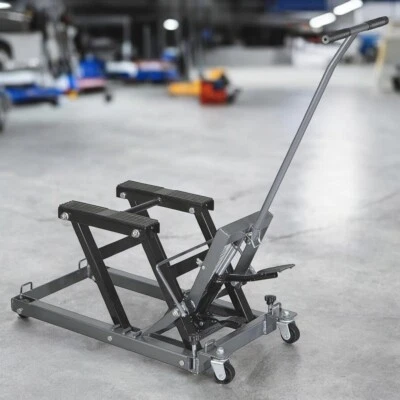 Motorcycle ATV Jack Lift Stand Hydraulic Quad Dirt Street Bike Hoist 1500 Lbs Foto 1 de 4