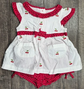 Baby Girl Clothes New Gymboree 6-12 Month 2pc Cherry Outfit - Picture 1 of 3