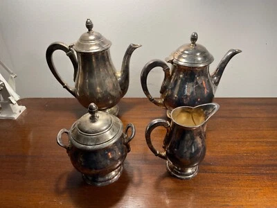 Ancien Service à Thé/Café en Métal Argenté Francois Frionnet (10-41/F41) - Photo 1/4