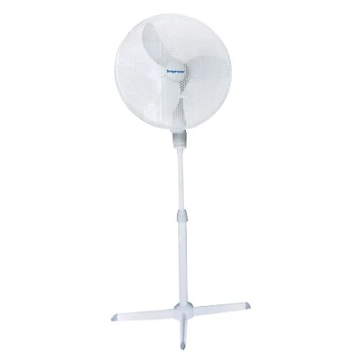 Floor Standing Pedestal Fan 16" Oscillating Electric 3 Speed Air Cooling White - Image 1 of 4