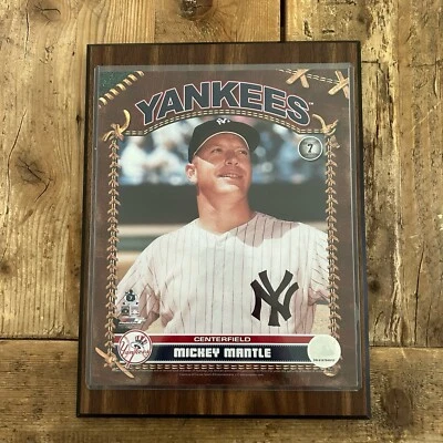 Настенная табличка New York Yankees Mickey Mantle 12 x 9 дюймов фото файл 2007 No7 мужская пещера - Изображение 1 из 4