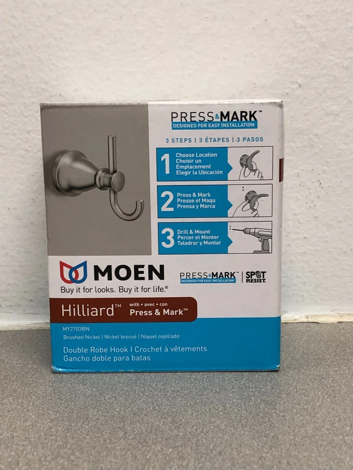 Moen Hilliard Brushed Nickel Robe Hook