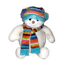 Toys R Us Animal Alley Stuffed Plush Meltin Snowman Winter Knit Scarf Hat 2000