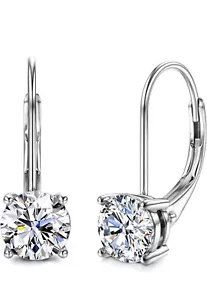 Pendientes Moissanita, 1.0Ct-2.0Ct Color D Brillante Corte Redondo Diamante Creado en Laboratorio - Imagen 1 de 3